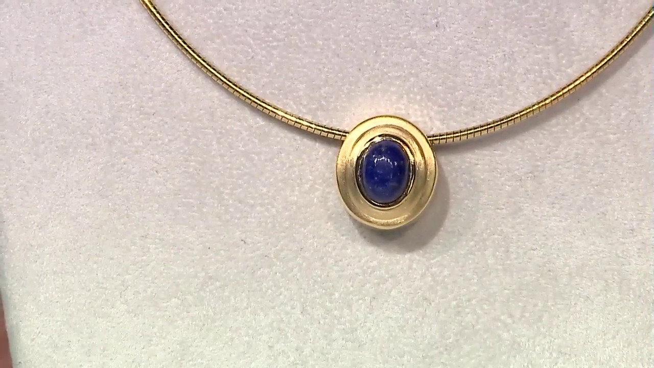 Video Zilveren hanger met een lapis lazuli (MONOSONO COLLECTION)