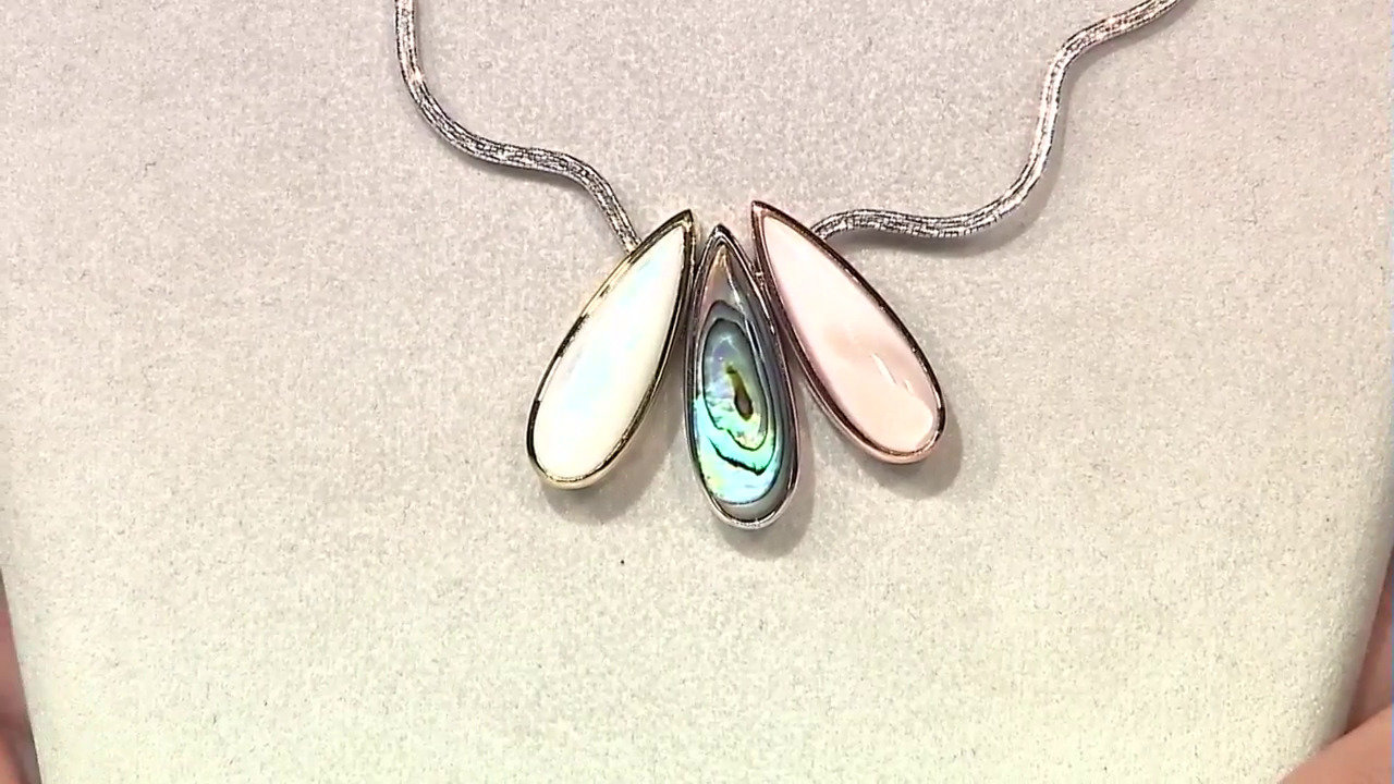 Video Mother of Pearl Silver Pendant (MONOSONO COLLECTION)