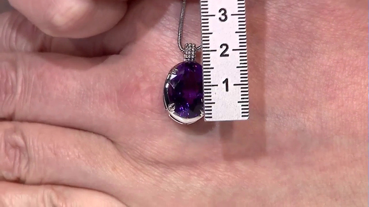 Video Moroccan Amethyst Silver Pendant