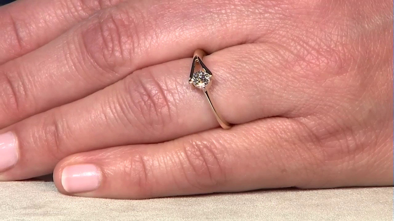 Video 9K SI1 (G) Diamond Gold Ring (Annette)
