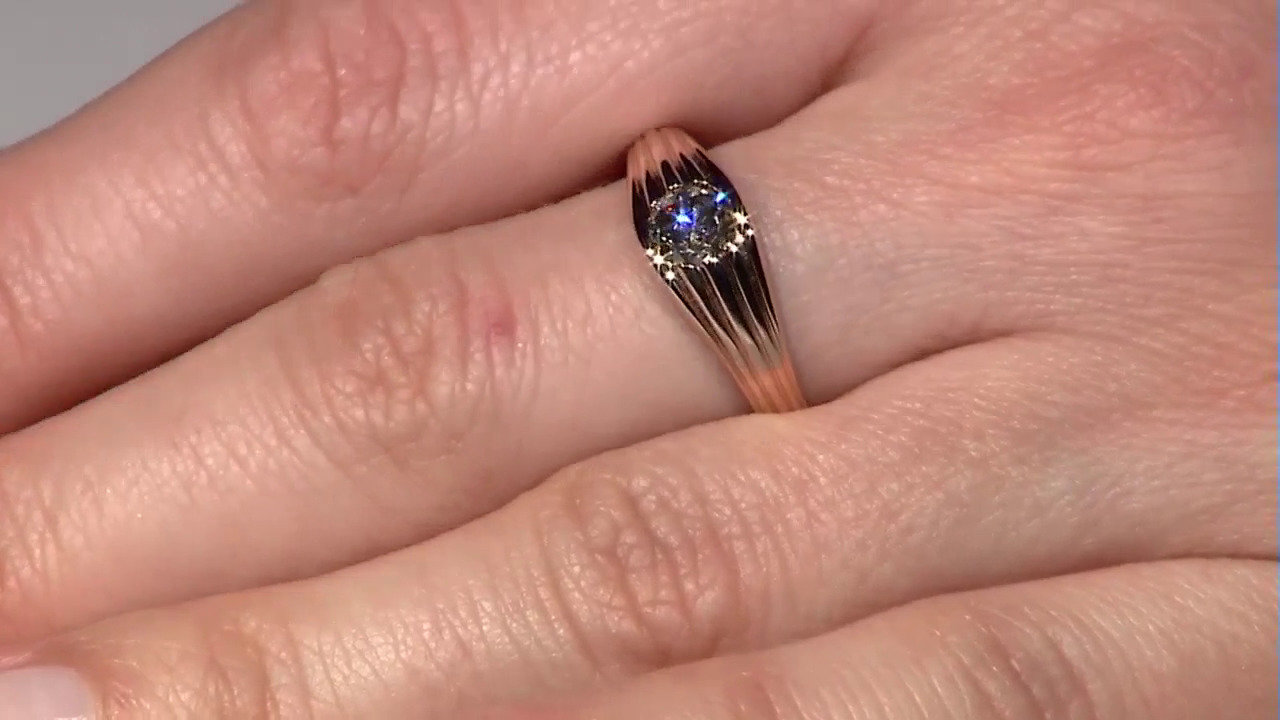 Video 14K VS1 Argyle Rose De France Diamond Gold Ring (Annette)