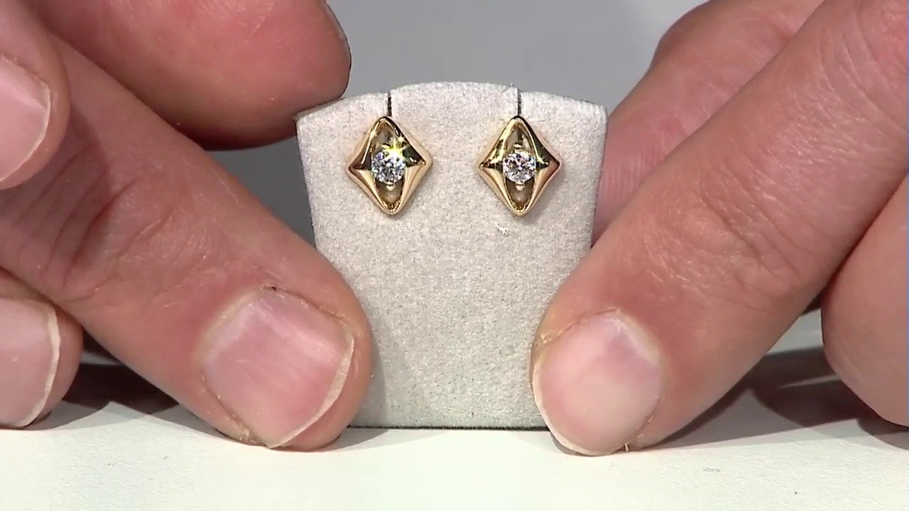 Video Gouden oorbellen met VVS1 Diamanten (E) (adamantes [!])