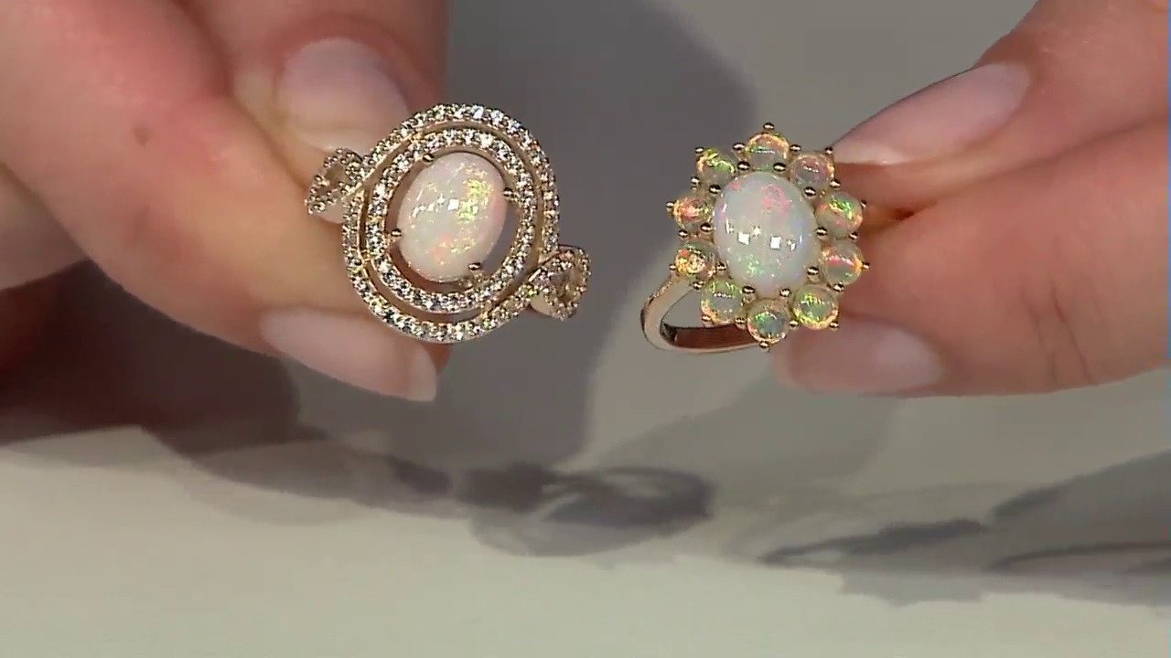 Video 9K Australian Opal Gold Ring (Adela Gold)