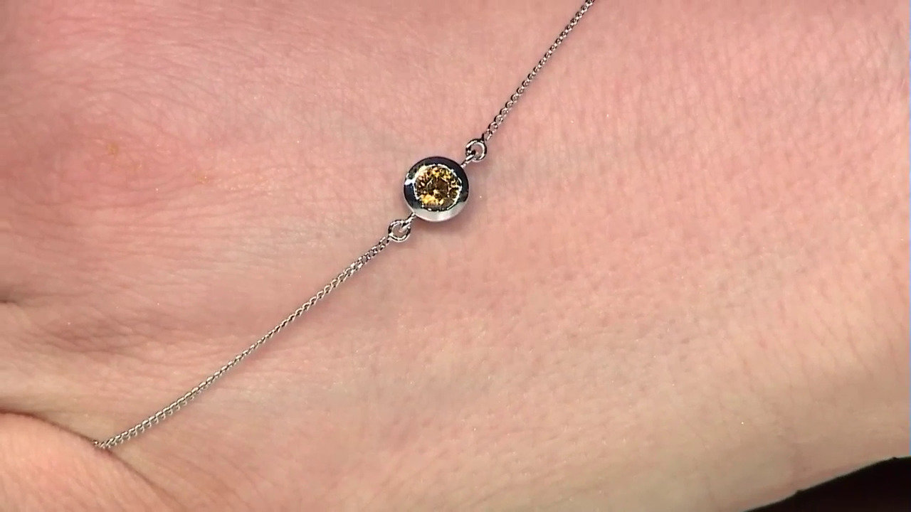 Video Zilveren armband met een Gele Zirkoon