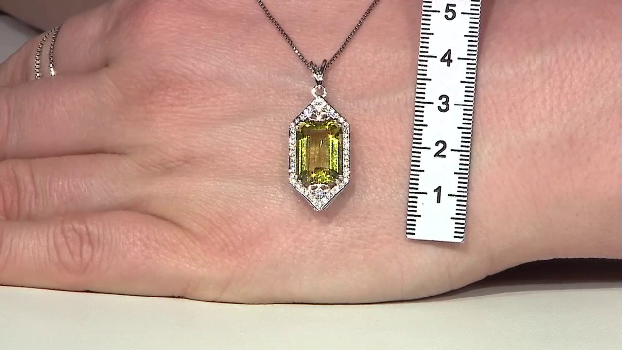 Video Lemon Quartz Silver Pendant