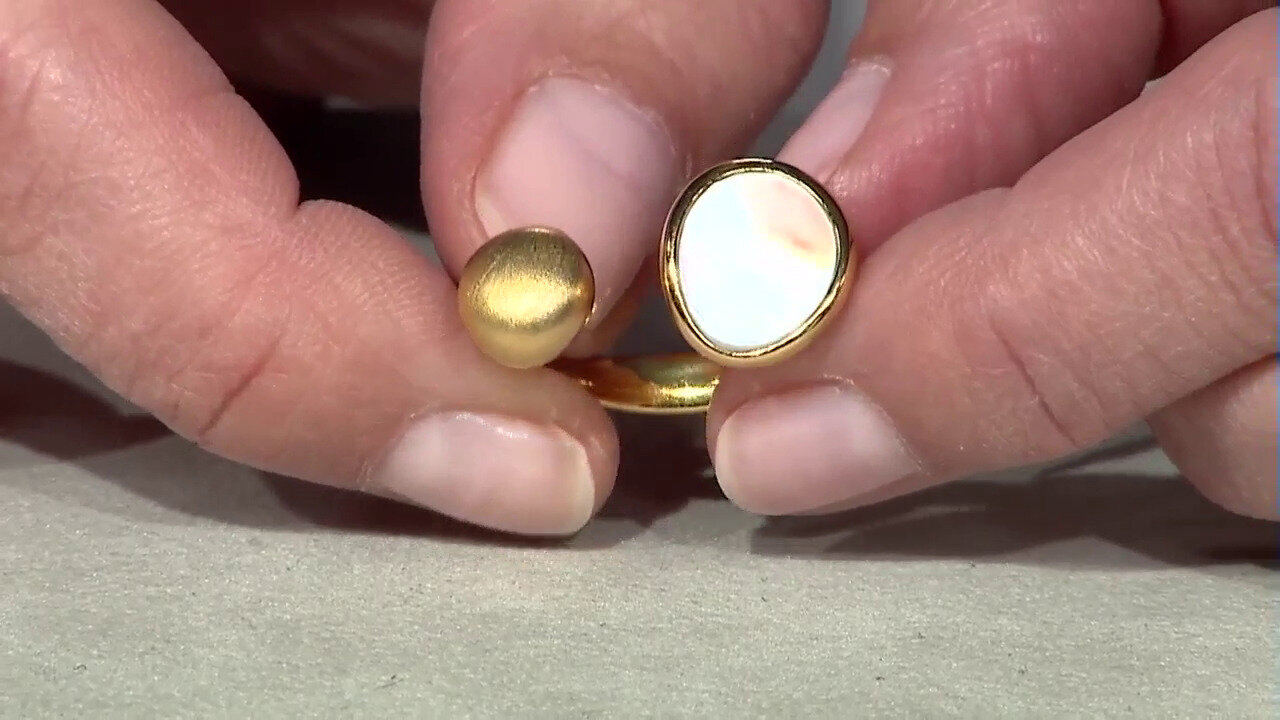 Video Zilveren ring met een parelmoer (dagen)