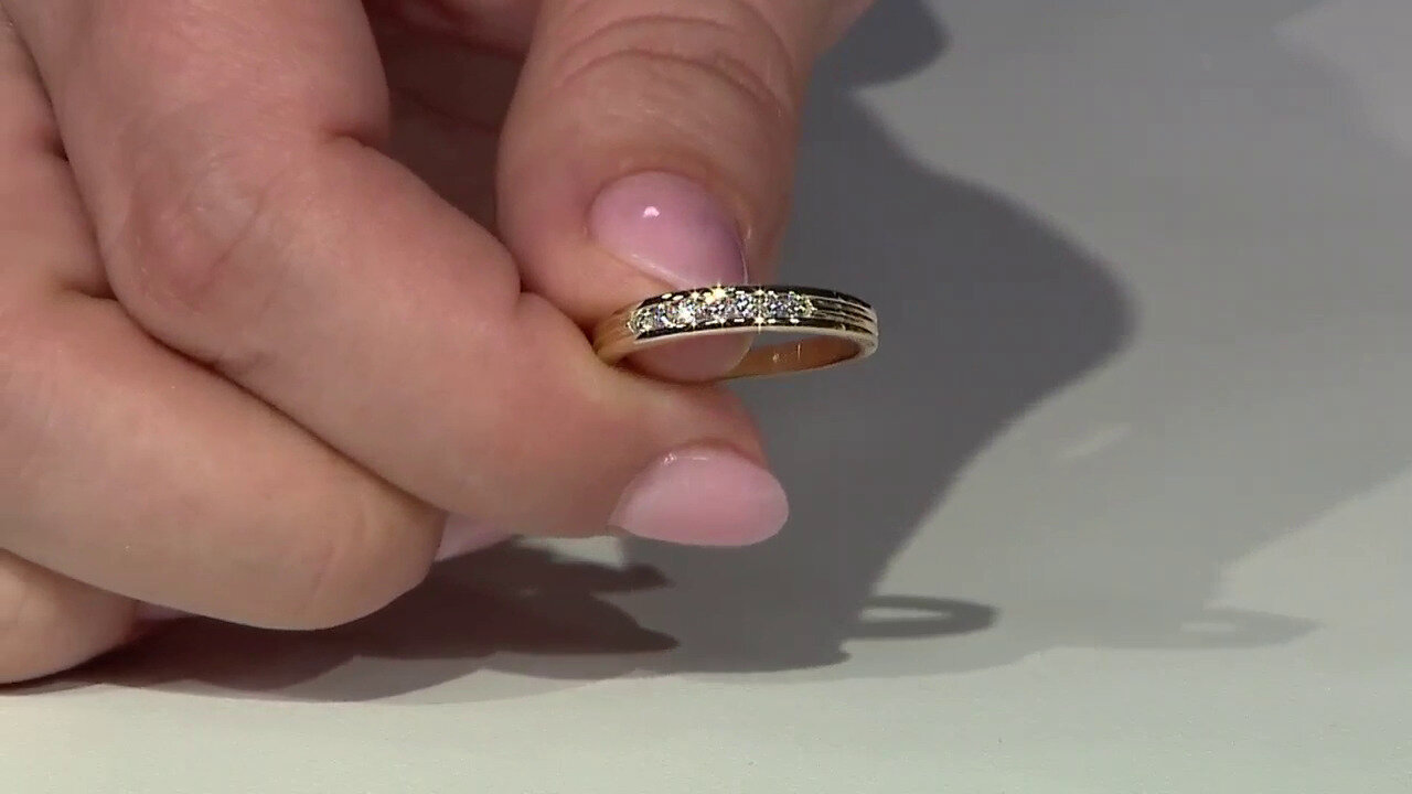 Video Colgante en oro con Diamante limpio a lupa F (LUCENT DIAMONDS)