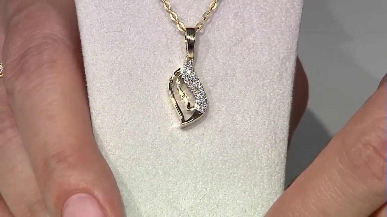 Video 9K Flawless (F) Diamond Gold Pendant (LUCENT DIAMONDS)