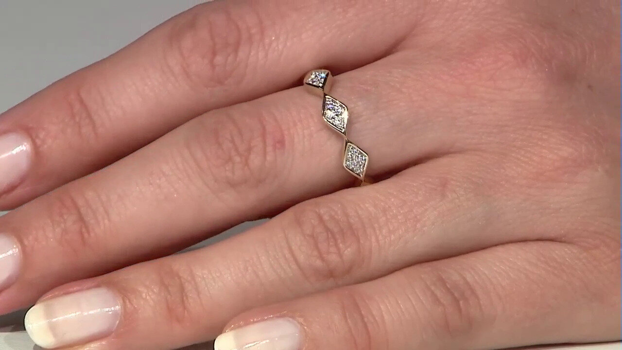 Video 9K SI1 (G) Diamond Gold Ring (Annette)