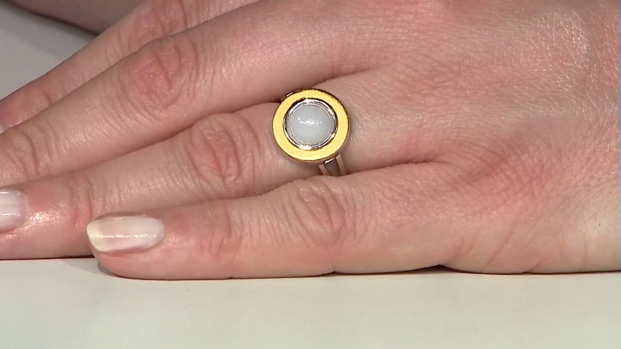 Video Zilveren ring met een Sneeuwkwarts (MONOSONO COLLECTION)