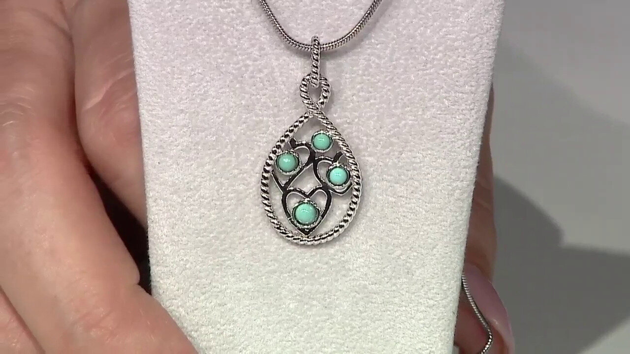 Video Campitos Turquoise Silver Pendant (Anne Bever)
