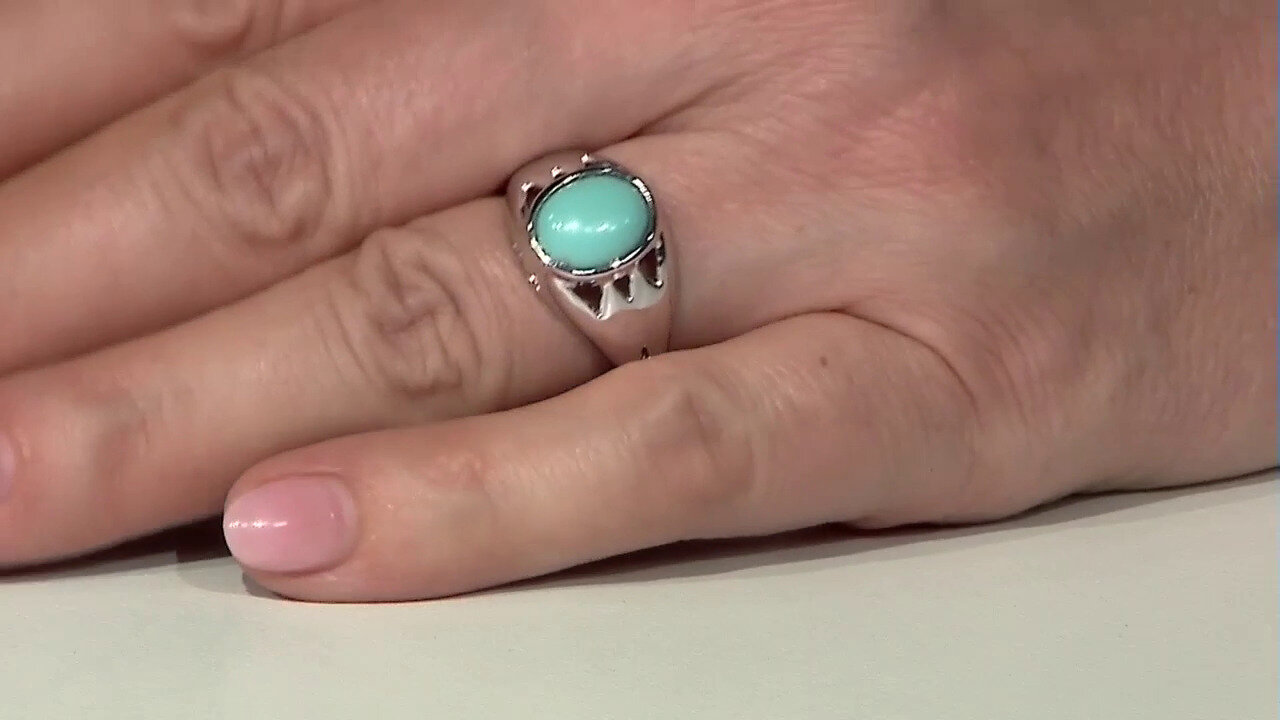 Video Zilveren ring met een Campitos Turkoois (Anne Bever)