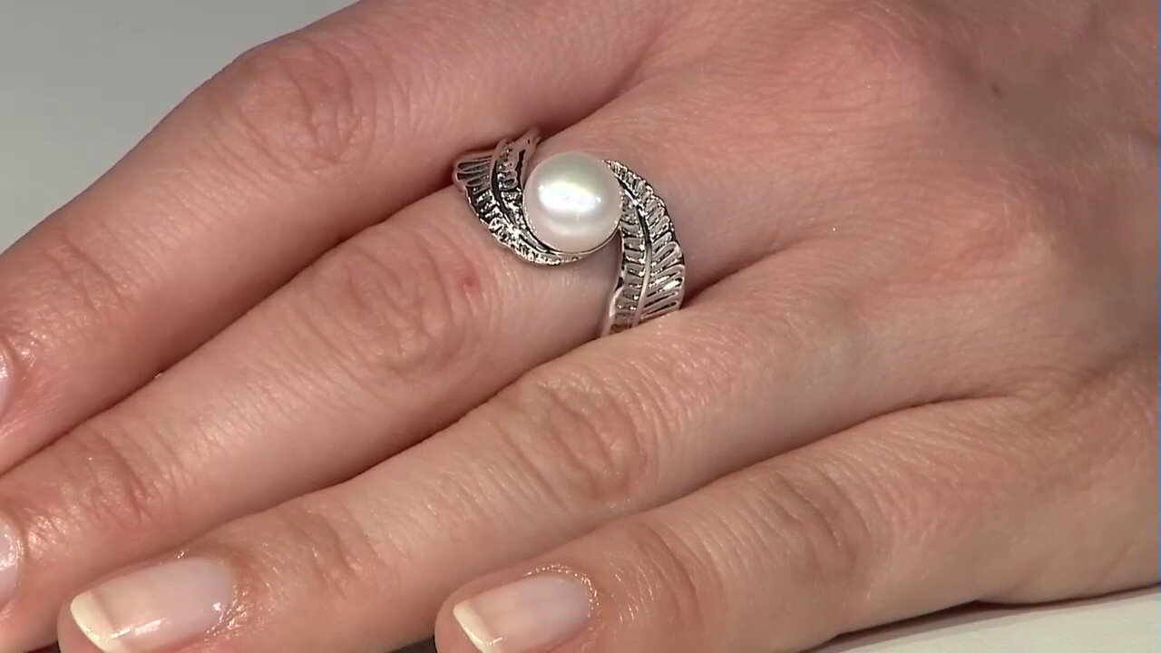 Video Freshwater pearl Silver Ring (TPC)