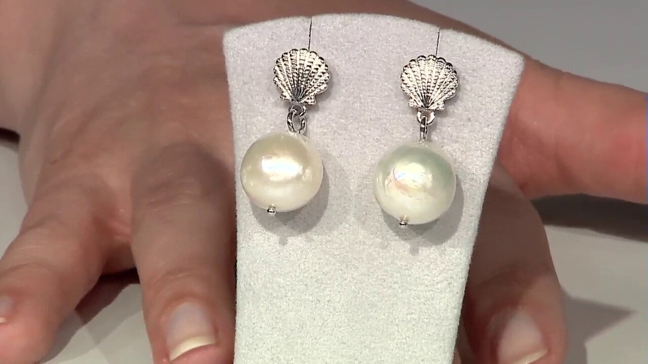 Video Freshwater pearl Silver Earrings (TPC)