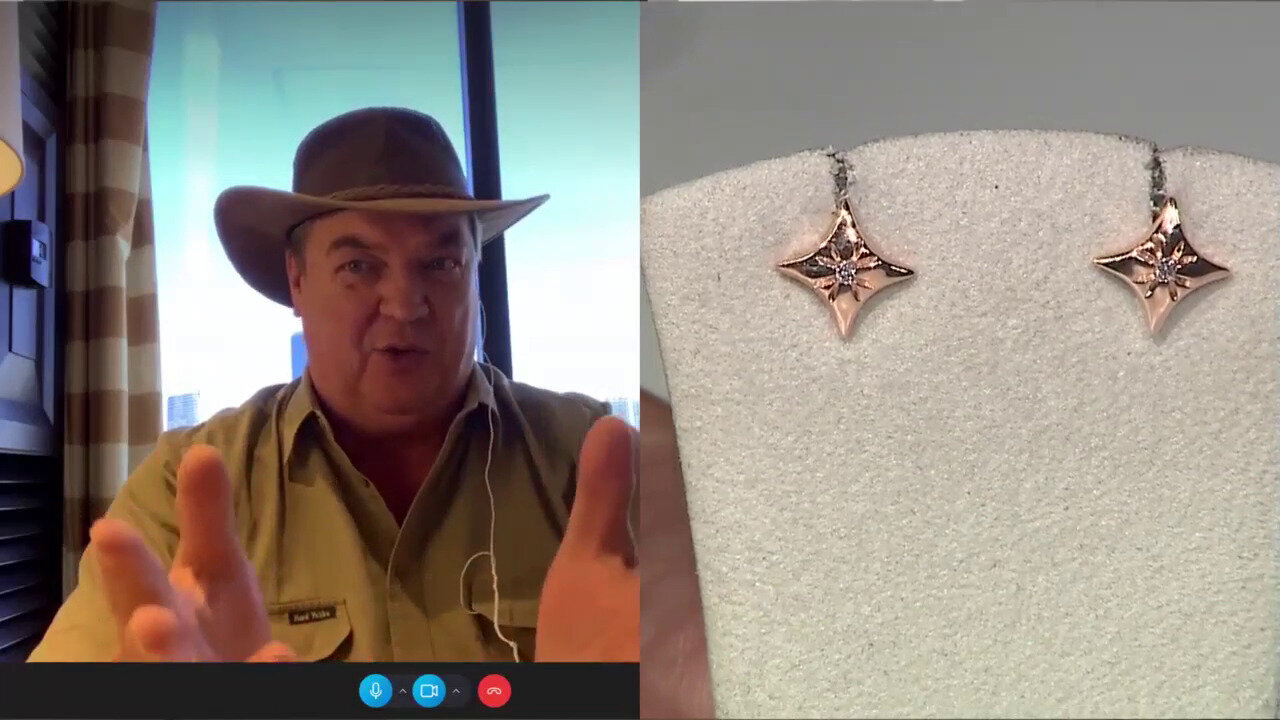 Video 18K I3 Argyle Pink Diamond Gold Earrings (Mark Tremonti)