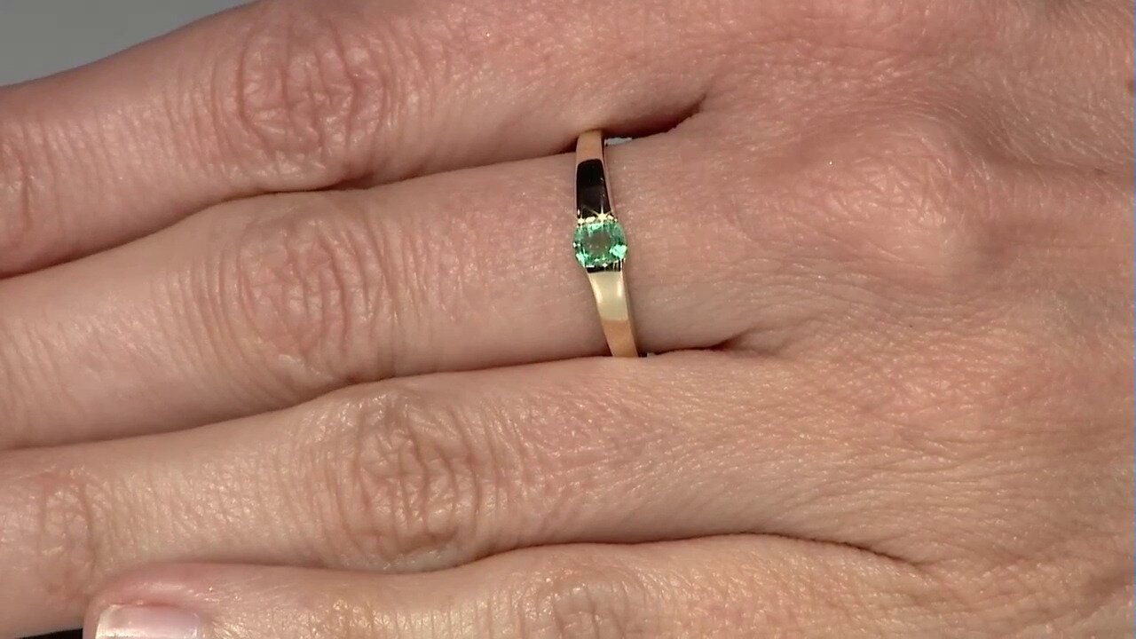 Video 9K Ethiopian Emerald Gold Ring