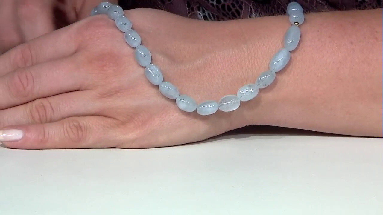 Video Aquamarin-Silberhalskette