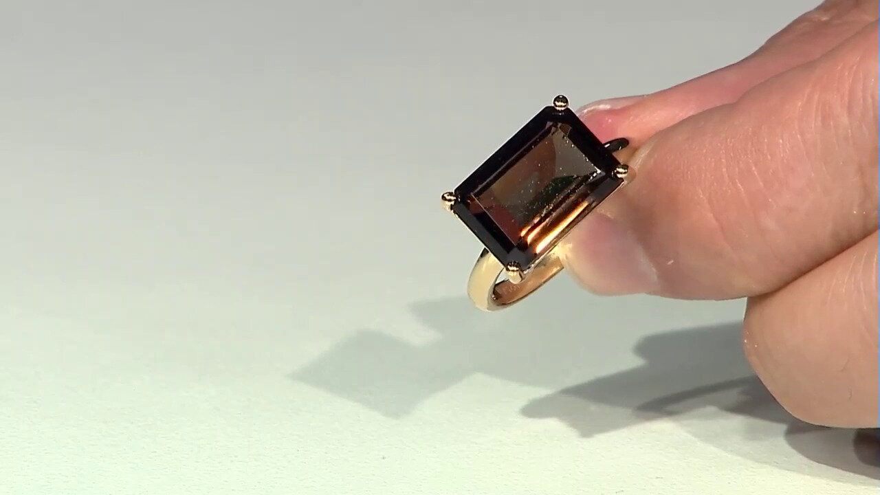 Video Smoky Quartz Silver Ring