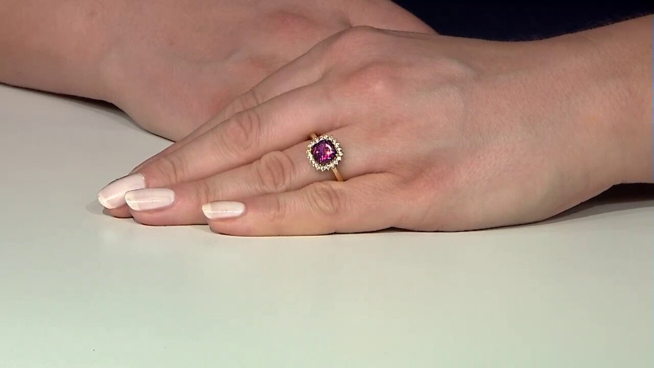 Video Zilveren ring met een Paarse Mystieke Topaas