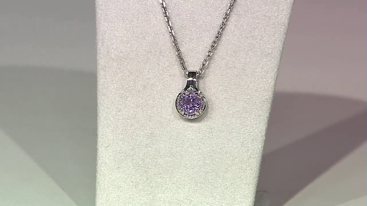 Video Zilveren hanger met een lavendel amethist