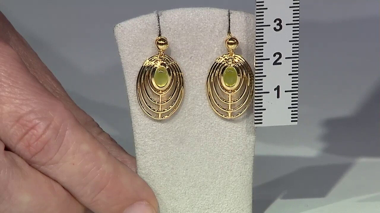 Video Zilveren oorbellen met Gele Agaten