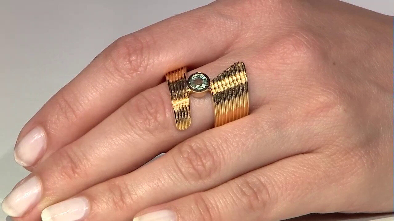 Video Zilveren ring met een Ethiopische smaragd (de Melo)