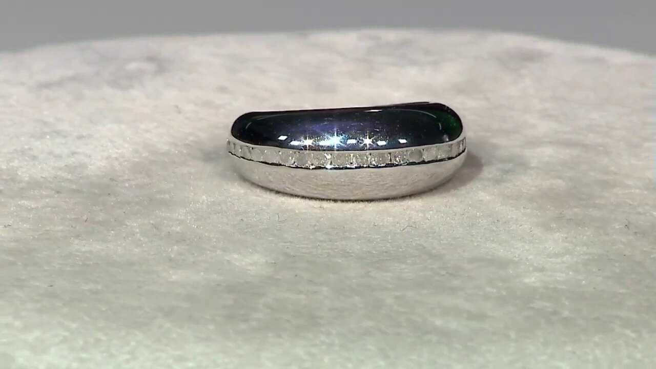 Video Zilveren ring met I2 (H) Diamanten (de Melo)