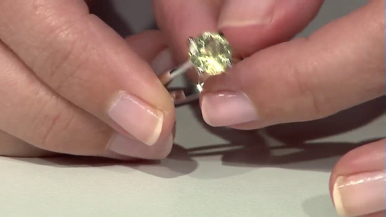 Video Zilveren ring met een limoen citrien