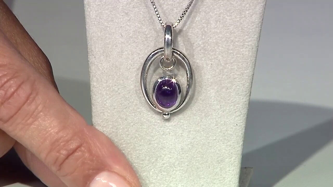 Video Amethyst Silver Pendant