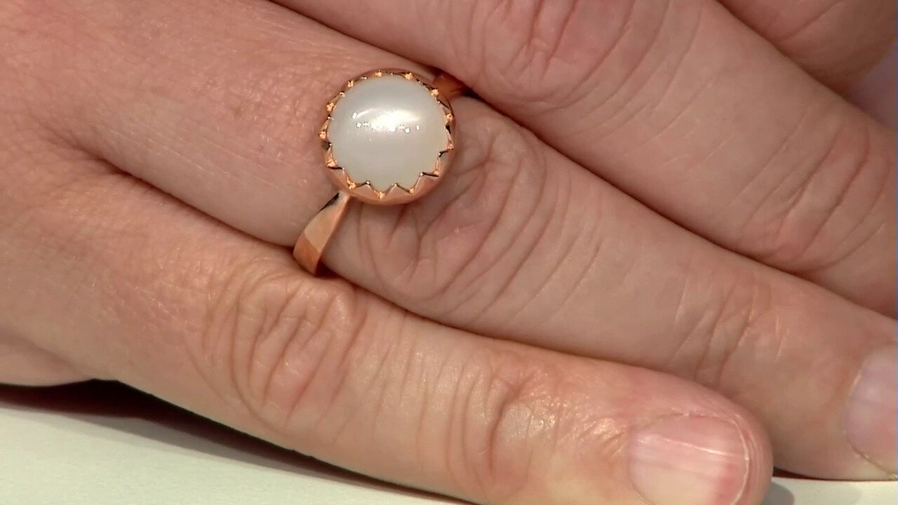 Video Bague en argent et Pierre de Lune blanche