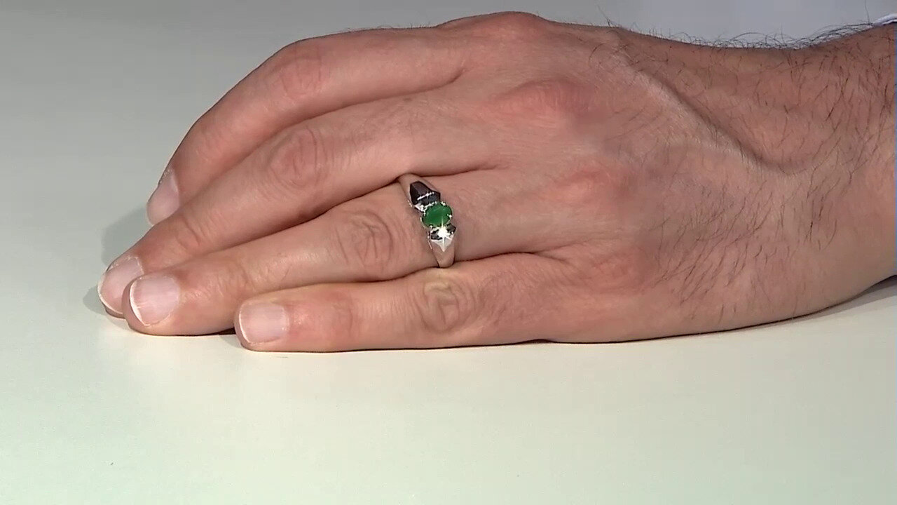 Video Sao Francisco Emerald Silver Ring