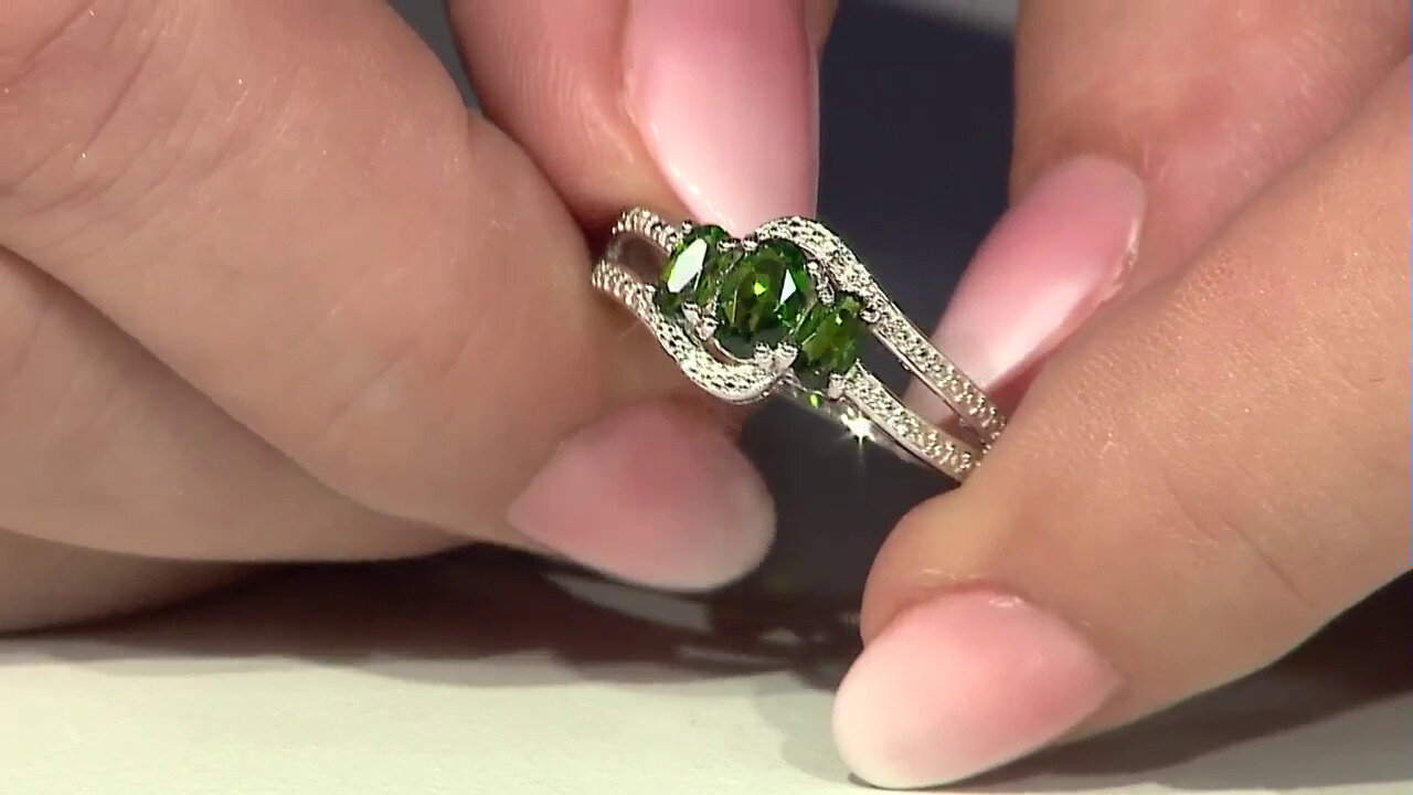 Video Russian Diopside Silver Ring