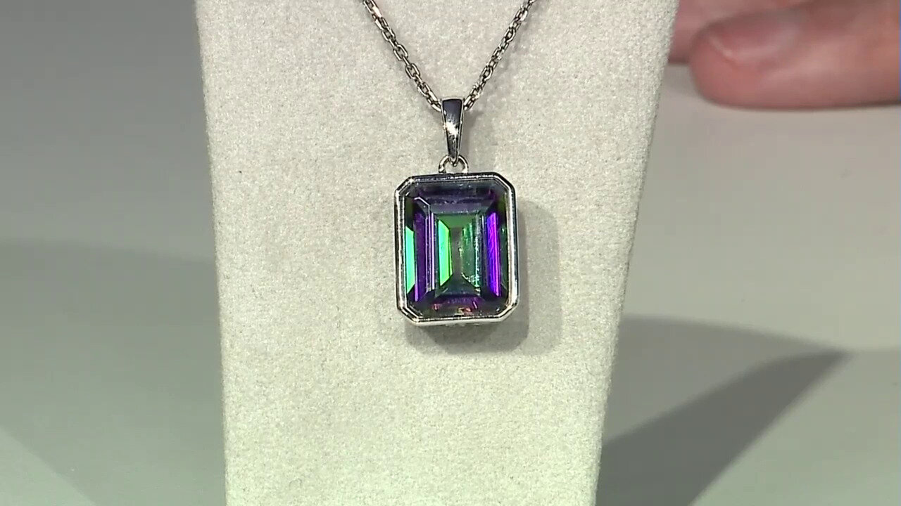 Video Mystic Quartz Silver Pendant