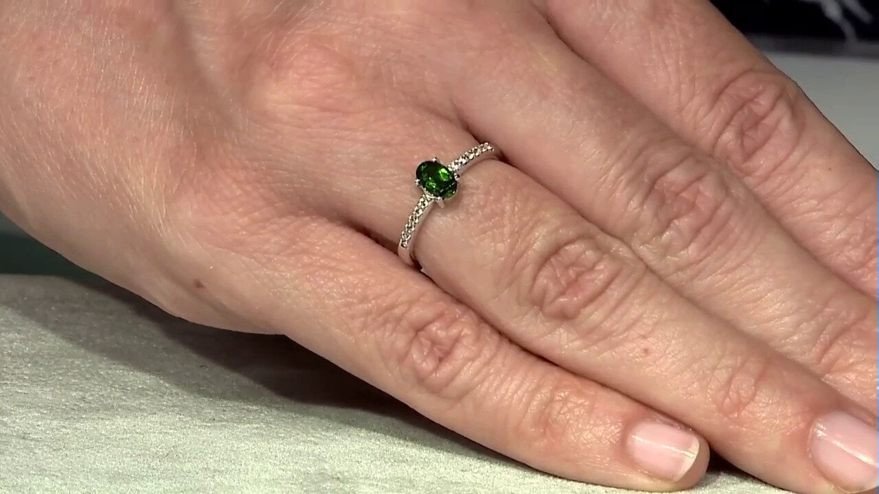 Video Russian Diopside Silver Ring