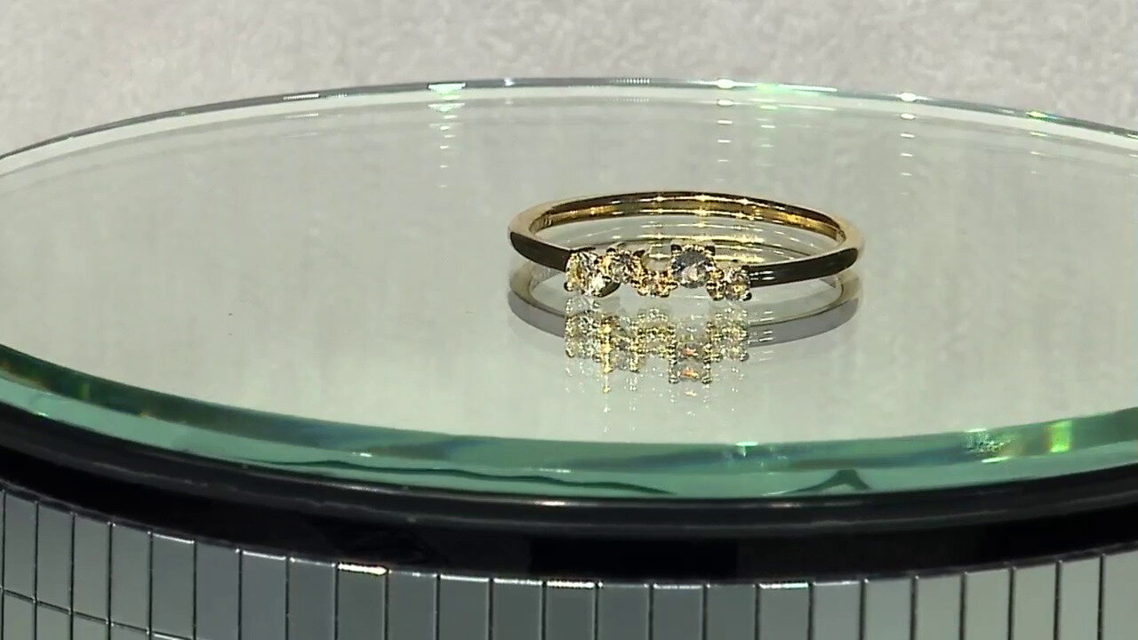 Video Zilveren ring met witte topaasstenen
