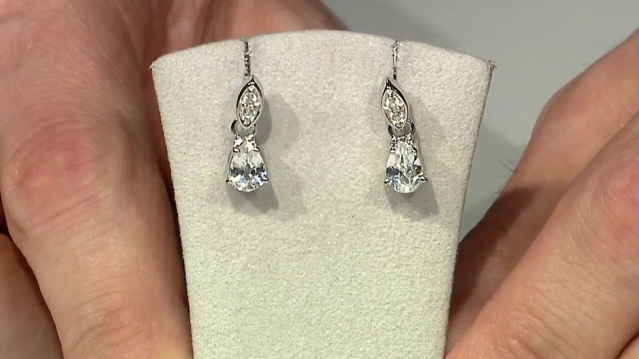 Video Boucles d'oreilles en argent et Zircon