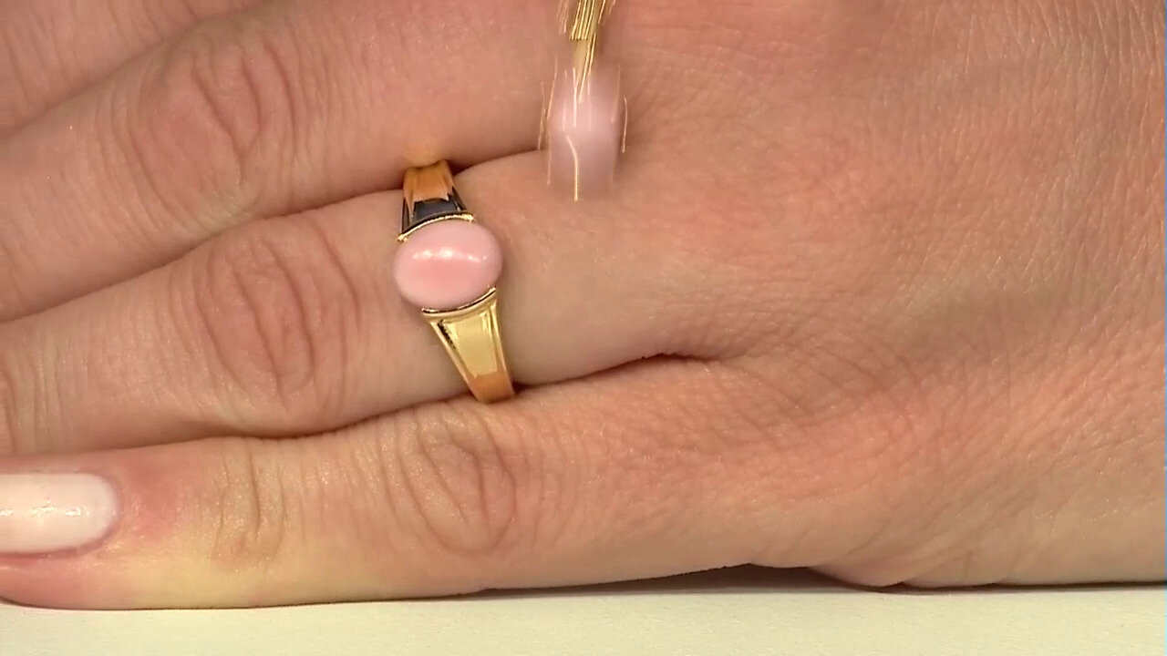 Video Pink Opal Silver Ring