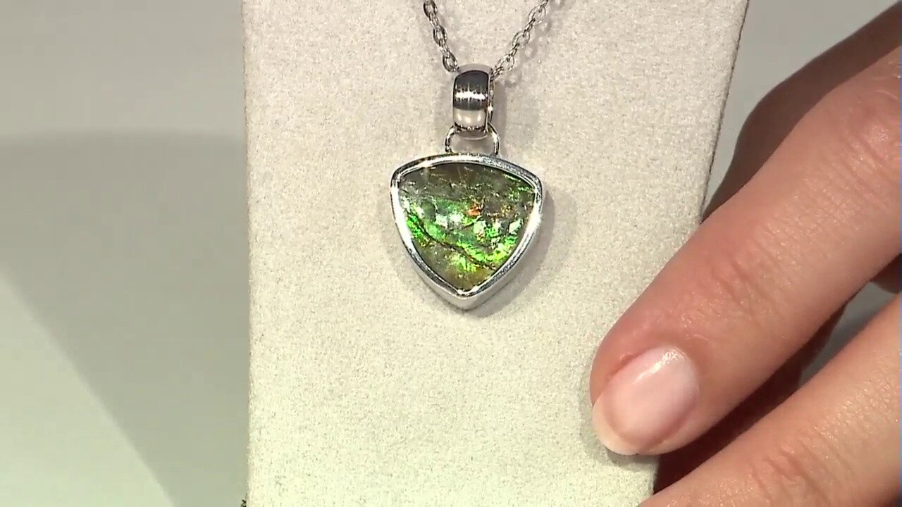 Video Ammolite Silver Pendant