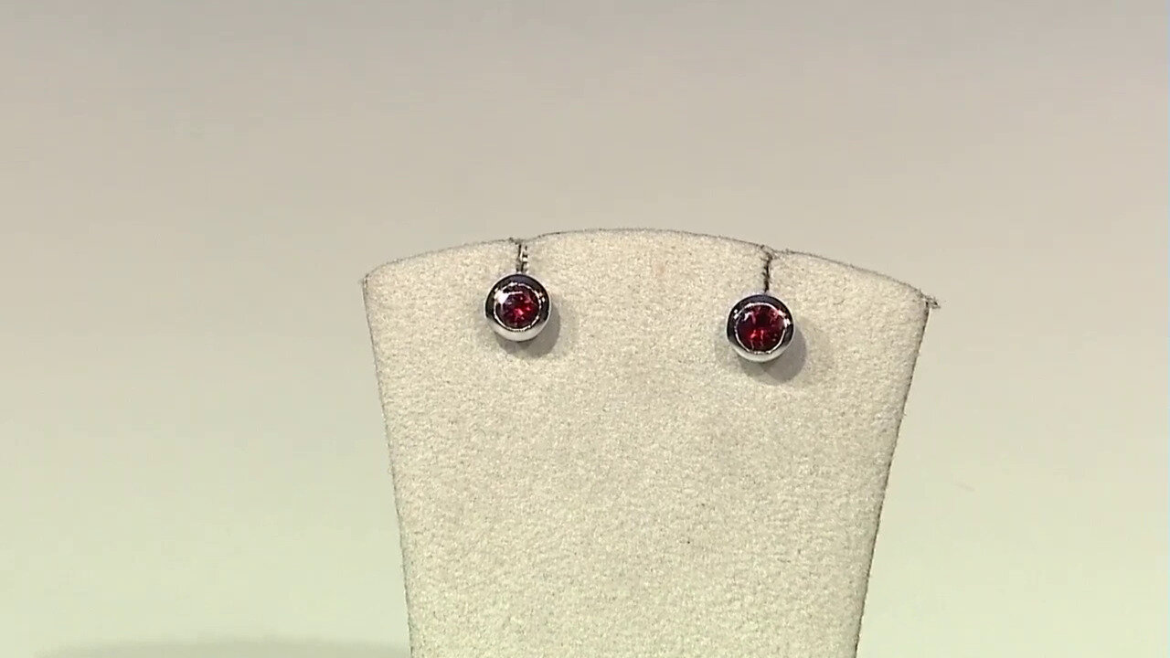 Video Mahogany Zircon Silver Earrings