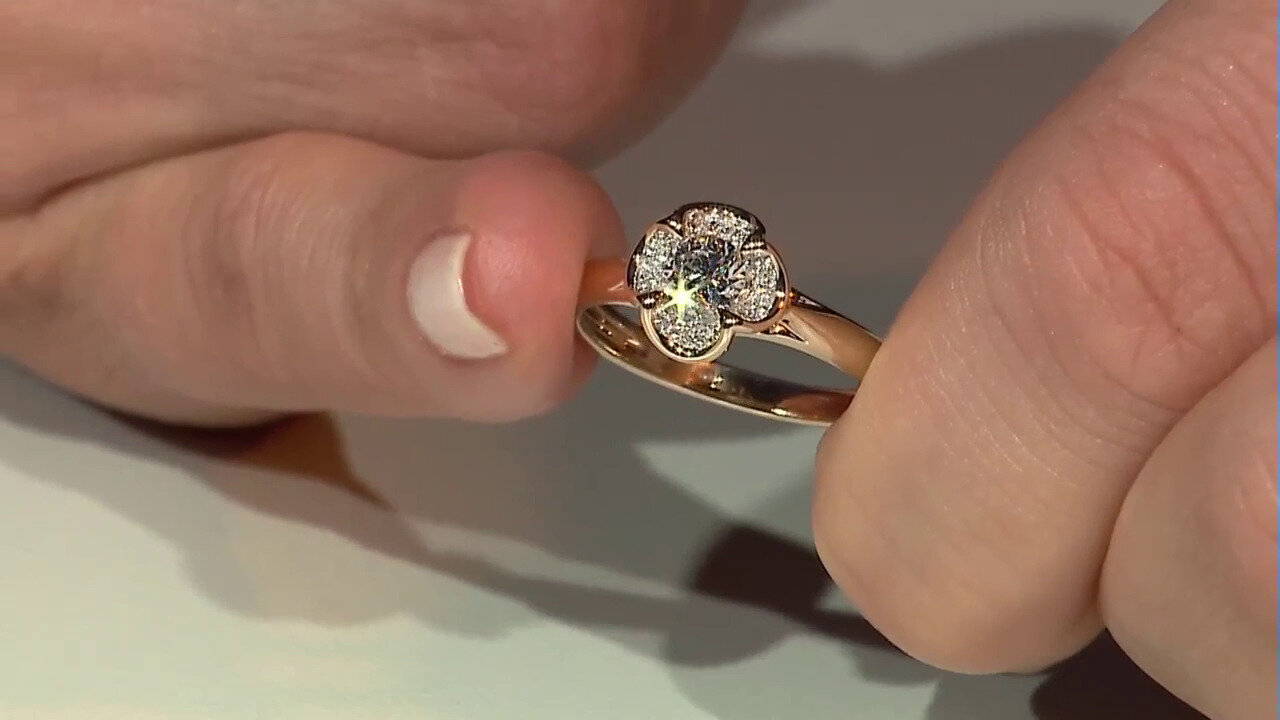 Video 14K SI1 (G) Diamond Gold Ring (Annette)