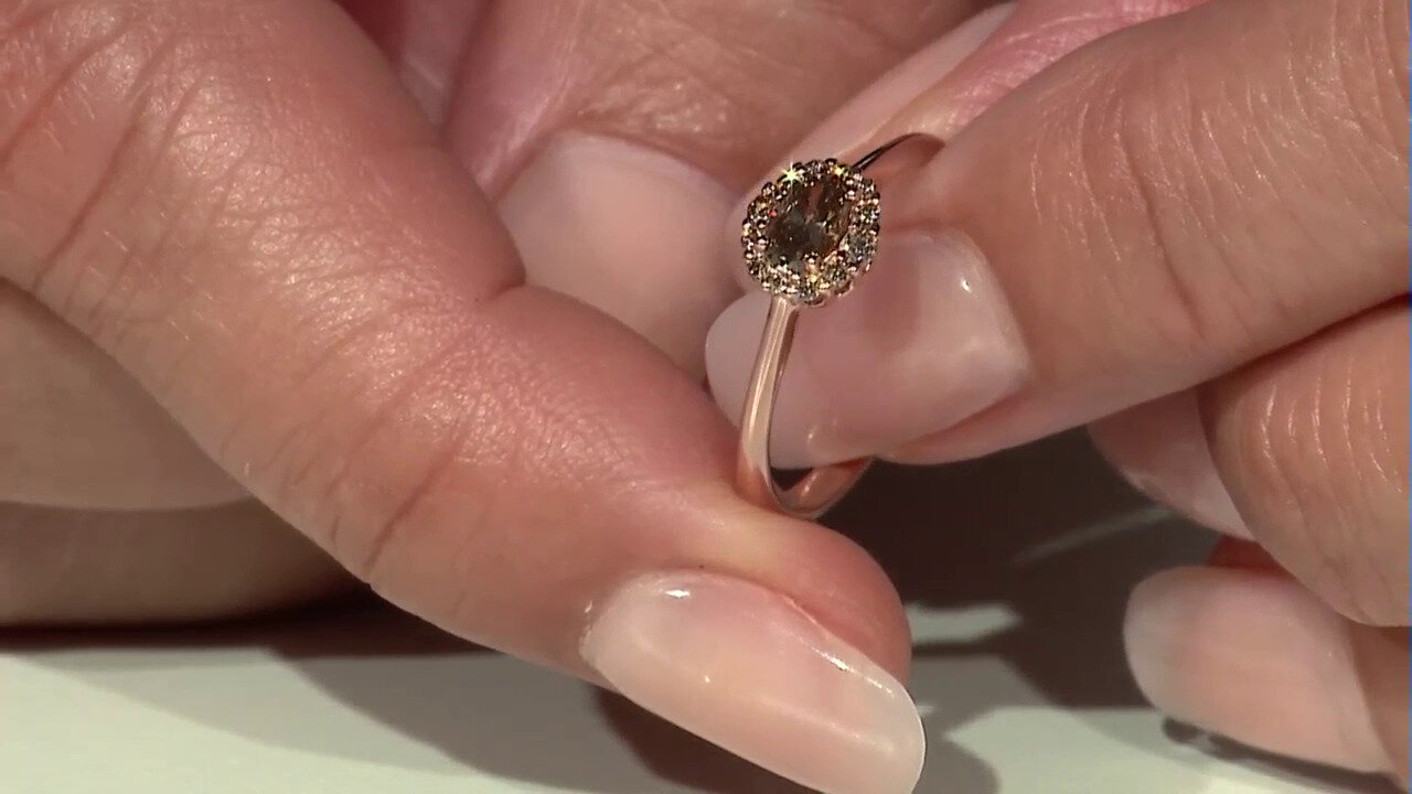 Video Anillo en oro con Diamante rosa de Francia de Argyle VS1 (Annette)