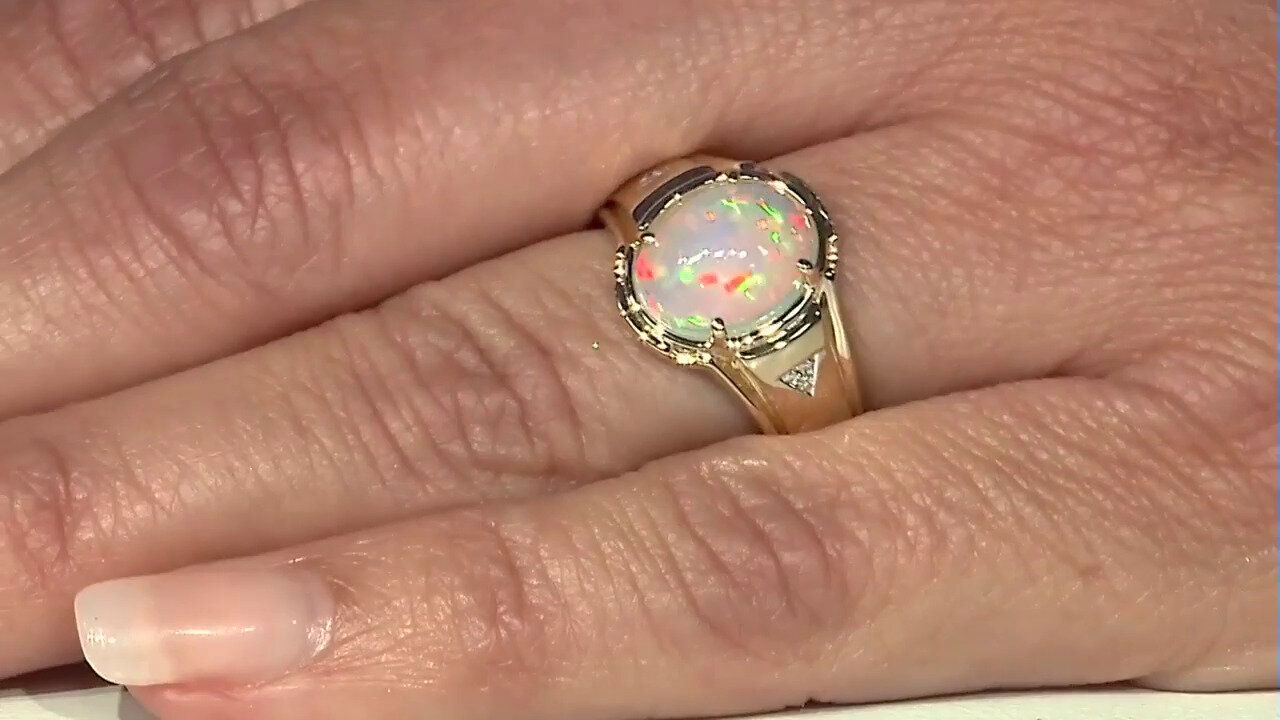 Video Anillo en oro con Ópalo de Welo (Adela Gold)