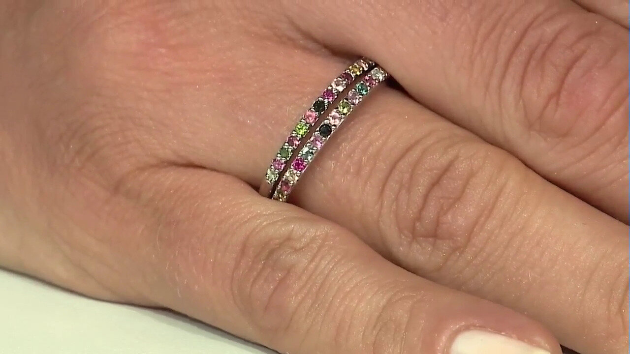 Video Fancy Tourmaline Silver Ring