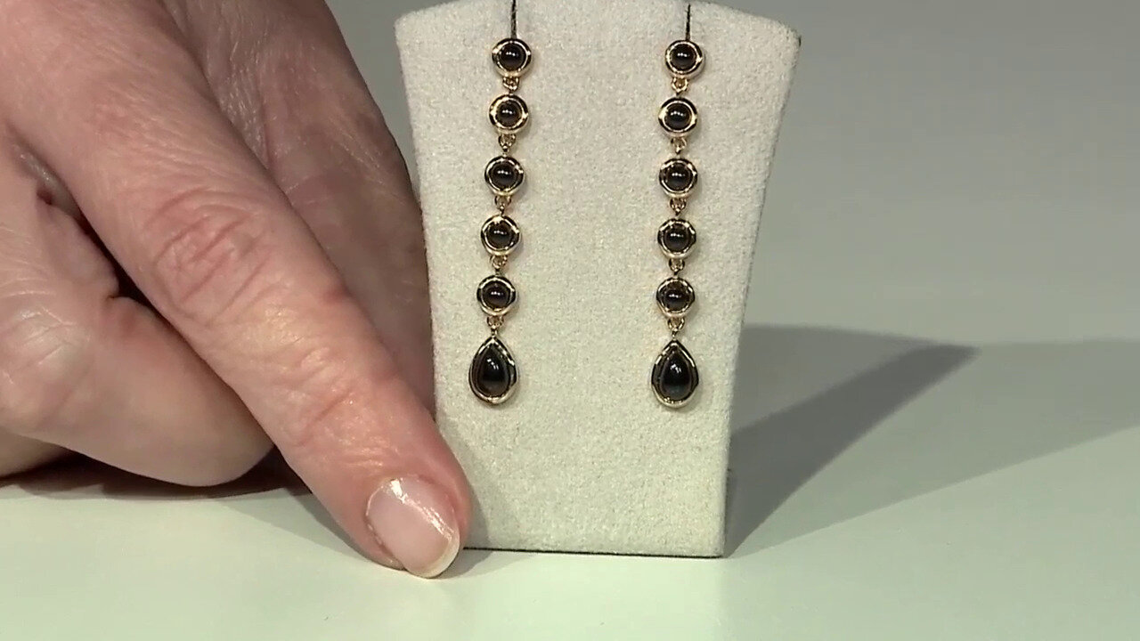 Video Pendientes en plata con Espinela negra