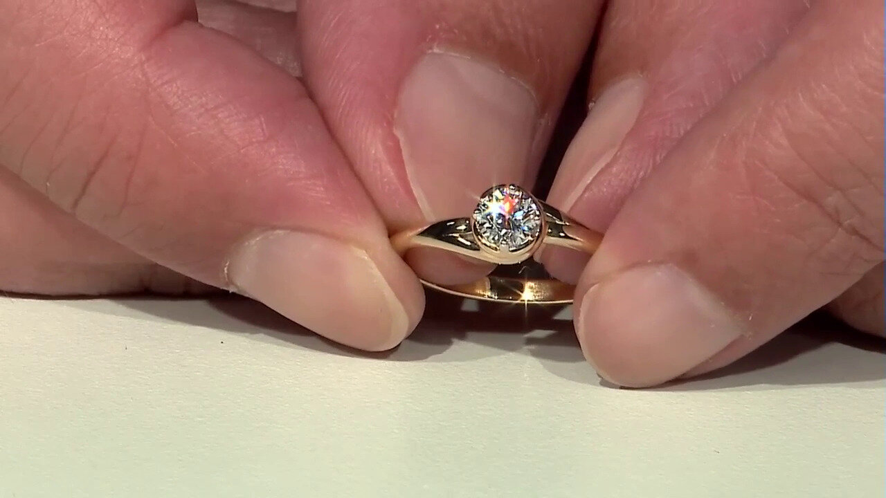 Video 14K SI1 (G) Diamond Gold Ring (Annette)