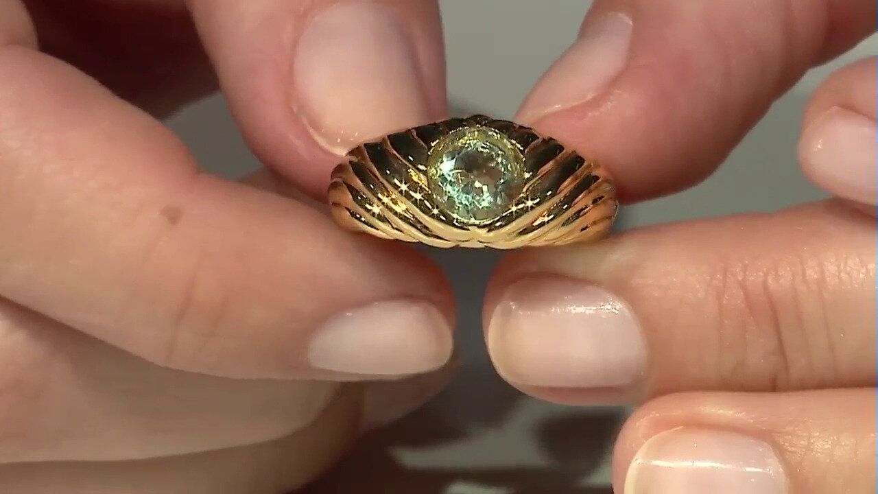 Video Zilveren ring met een Groene Fluoriet (SAELOCANA)