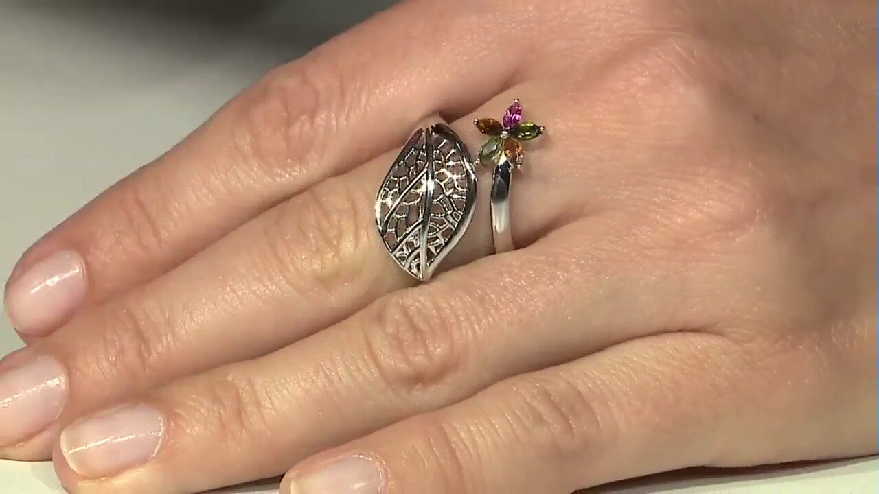 Video Zilveren ring met toermalijnen (SAELOCANA)