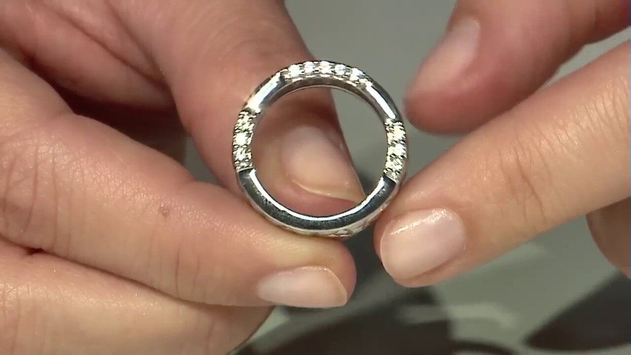 Video Zilveren ring met zirkonen (SAELOCANA)
