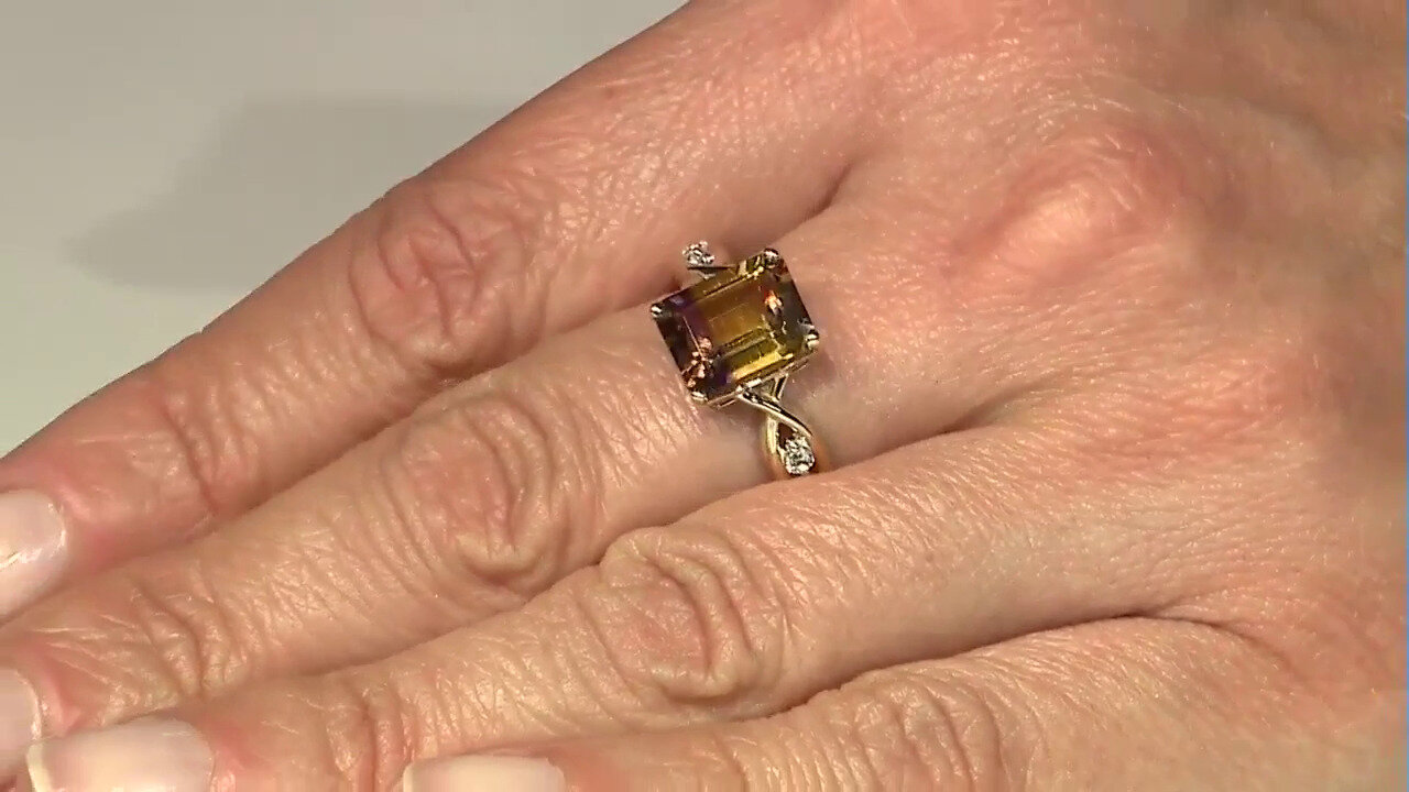 Video Gouden ring met een ametrien (Adela Gold)