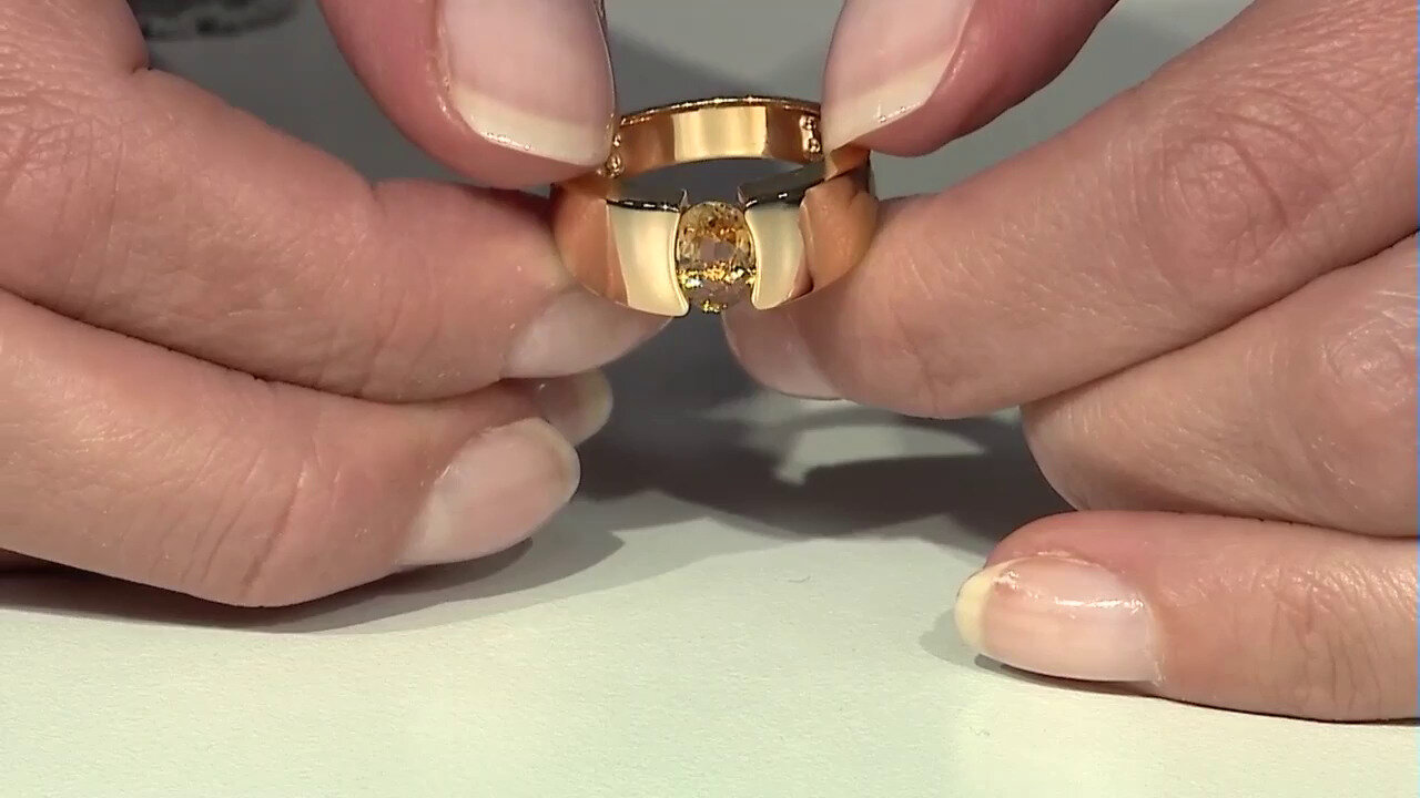 Video Yellow Zircon Silver Ring